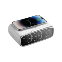 ساعة رقمية مع شاحن لاسلكي ومكبر صوت Q.CLOCK5 - أبي...