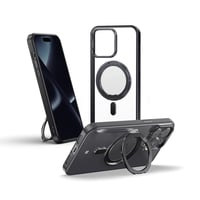 غلاف +MAG للايفون 15 مع مسكة وقاعدة مدمجة - أسود -...