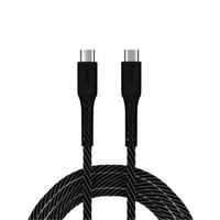 كيبل من تايب سي الى تايب سي 1 متر- قماش أسود - Lio...