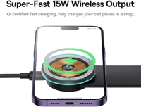 حامل جوال C02 مع شاحن لا سلكي مغناطيسي بقوة 15 مرن...