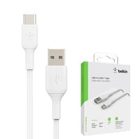 كيبل شحن من يو اس بي الى تايب سي بطول 1 متر - أبيض...