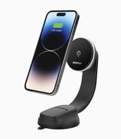 حامل هاتف Q.MAG وشاحن لاسلكي مرن للسيارة بقوة 15وا...