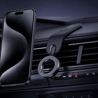 قاعدة ماق سيف ومغناطيس مرنة للسيارة - أسود - Baseu...