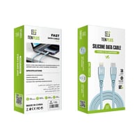 TENPLUS - كيبل سيليكون شحن من تايب سي الى لايتينق...