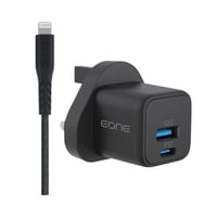 E-ONE- فيش جداري بمنفذ تايب سي و منفذ يواس بي بقوة...