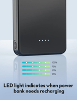 بطارية محمولة بقوة 10000 ملي امبير 3 منافذ 15w - أ...