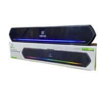 TENPLUS - سماعة سبيكر مع اضاءة RBG مدمجة- اسود