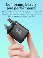 فيش جداري منفذ تايب سيي واحد بقوة 20 واط - أسود -...