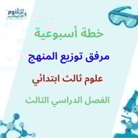 الخطة الأسبوعية1446علوم ثالث ابتدائي الفصل الدراسي...