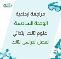 مراجعة ابداعية الوحدة السادسة علوم ثالث ابتدائي