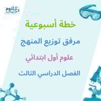 الخطة الأسبوعية1446علوم اول ابتدائي الفصل الدراسي...