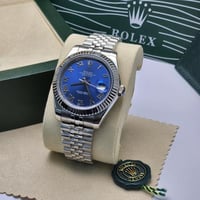 ساعة رولكس رجالي اتوماتيك ستانلس ستيل ازرق