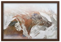 لوحة الثلج-لوحات خيل-فن تجريدي.