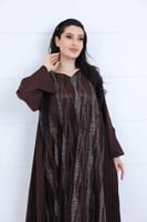 جلابية جورسيه بلاسيه مزينة بجاكار مخمل فيلفيت من ا...