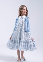 فستان بناتي مشجر قبة كلاسيك مع جاكيت DMC جكار