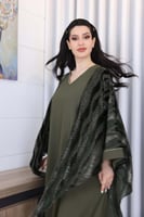 جلابية جورسيه اكمام فراشة خامة جاكار مخمل الفيلفيت...