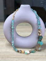 قلادة اللاريمار والزبرجد وعين النمر واليشب – تناغم...