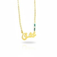 قلادة عشق من الفضة 925 مطلية بالذهب مع حجر الملكاي...