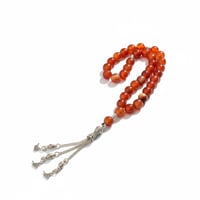 سبحة حجر الكارنيليان مع الأنتيمون – طاقة الحيوية و...