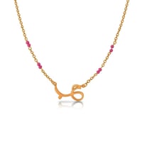 قلادة حب من حجر الروبي الغامق – شغف وأناقة خالدة