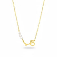 قلادة حب أنيقة من فضة 925 مطلية بالذهب تتزين بثلاث...