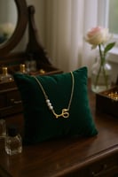 قلادة حب أنيقة من فضة 925 مطلية بالذهب تتزين بثلاث...