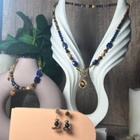 قلادة اللابيس مع عين النمر والجاسبر – طاقة القوة و...