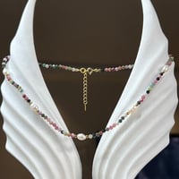 تشوكر التورمالين مع اللؤلؤ – توازن الحماية ورقة ال...