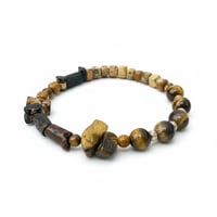 إسوارة رجالية مطاطية الجاسبر وعين النمر واليسر الط...