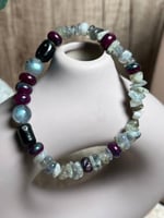 إسوارة رجالية مطاطية من حجر الطاووس واليسر الطبيعي