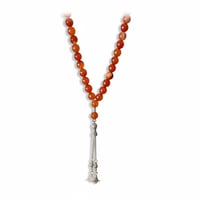 سبحة حجر الكارنيليان مع الأنتيمون – طاقة الحيوية و...