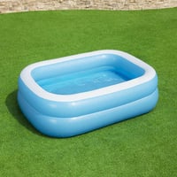 مسبح نفخ مستطيل ازرق طبقتين