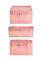 حقيبة تخزين حجم صغير عدد 3 (وردي)