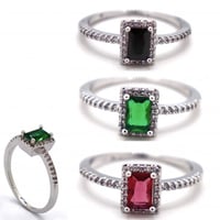 خاتم اصبع مرصع بالكريستال