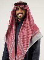 شماغ روايه دم غزال مع رمادي