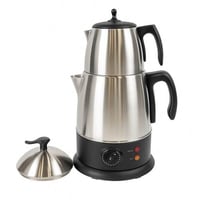 سماور شاي كهربائي استيل 1.8 لتر من هوم ماستر | غلا...