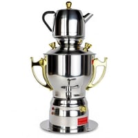 سموار استيل 6 لتر مذهب كهربائي بقاعدة