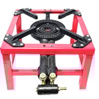 موقد غاز مربع احمر عينين حوامل زهر