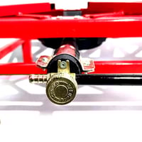 موقد غاز عينين مستطيل احمر حوامل تيوب