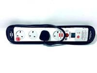 توصيلة كهرباء المانية 4 منافذ سلك بطول 3 متر