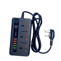 توصيلة كهربائية 3000 واط مع مؤقت ومنافذ شحن سريع