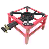 موقد غاز مربع احمر عينين حوامل زهر