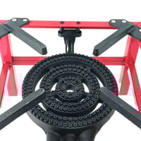 موقد غاز مربع احمر 3 عيون حوامل زهر