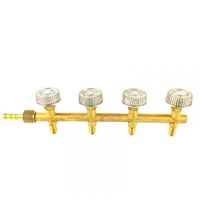 مفتاح ايطالي لموقد 4 عيون اسود مدور