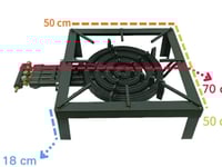 موقد غاز أخضر كبير 4 مفاتيح مع الكرسي