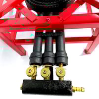 موقد غاز مربع احمر 3 مفتاح 3 عيون