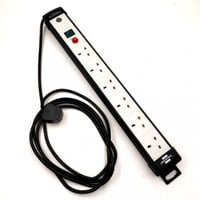 توصيلة كهرباء المانية 6 منافذ سلك بطول 3 متر