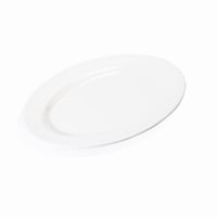 تباسي ميلامين ابيض بيضاوي 25سم(224)