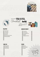 قائمة السفر - للصيف والربيع (عربي - انجليزي)