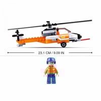 سلوبان قطع تركيب بلاستيك طائرة برتقالي - 129 قطعة